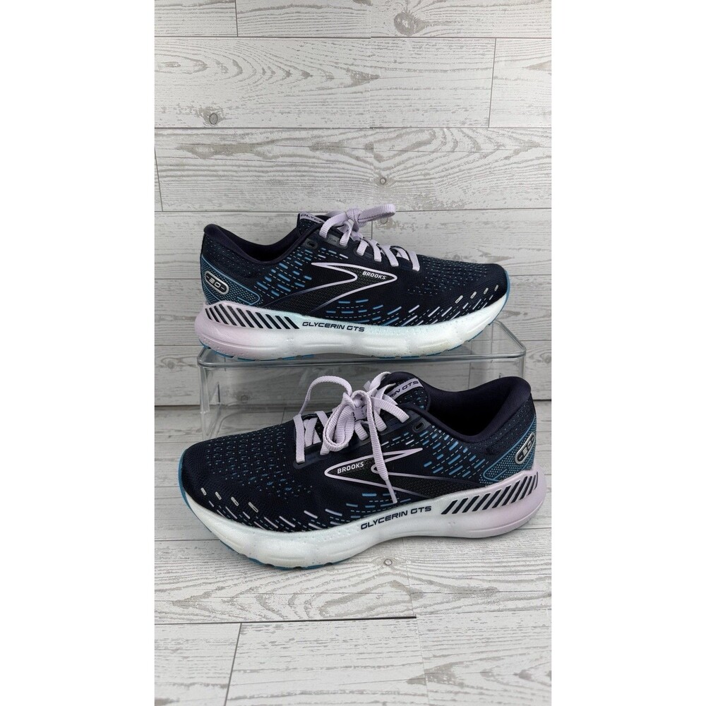 Brooks Women's Navy Blue with Light Purple Athletic Running Shoes
